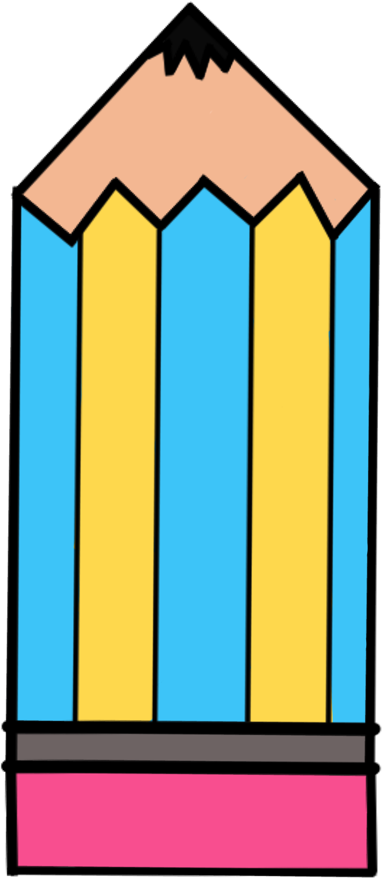 Kalemler - Pencil Template Printable (874x1836)