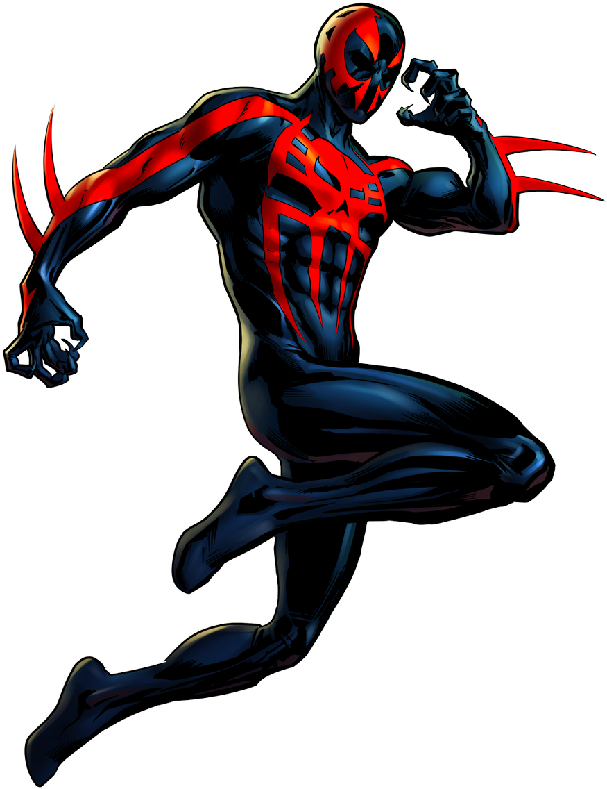 And Superior Spider-man - Marvel Avengers Alliance Spider Man 2099 (888x1141)