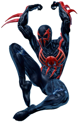 Spider-man 2099 Costume - Blue And Red Spiderman (300x441)