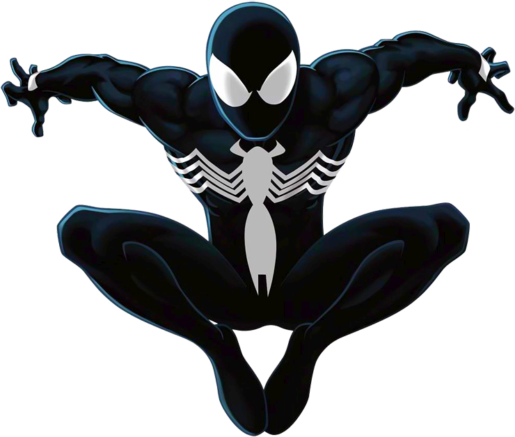 The Classic Symbiote Suit - Ultimate Spiderman Black Spiderman (768x650)