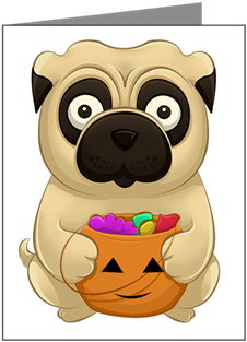 A Pug Halloween Woven Throw Pillow From Cafepress Store - Pug (350x350)