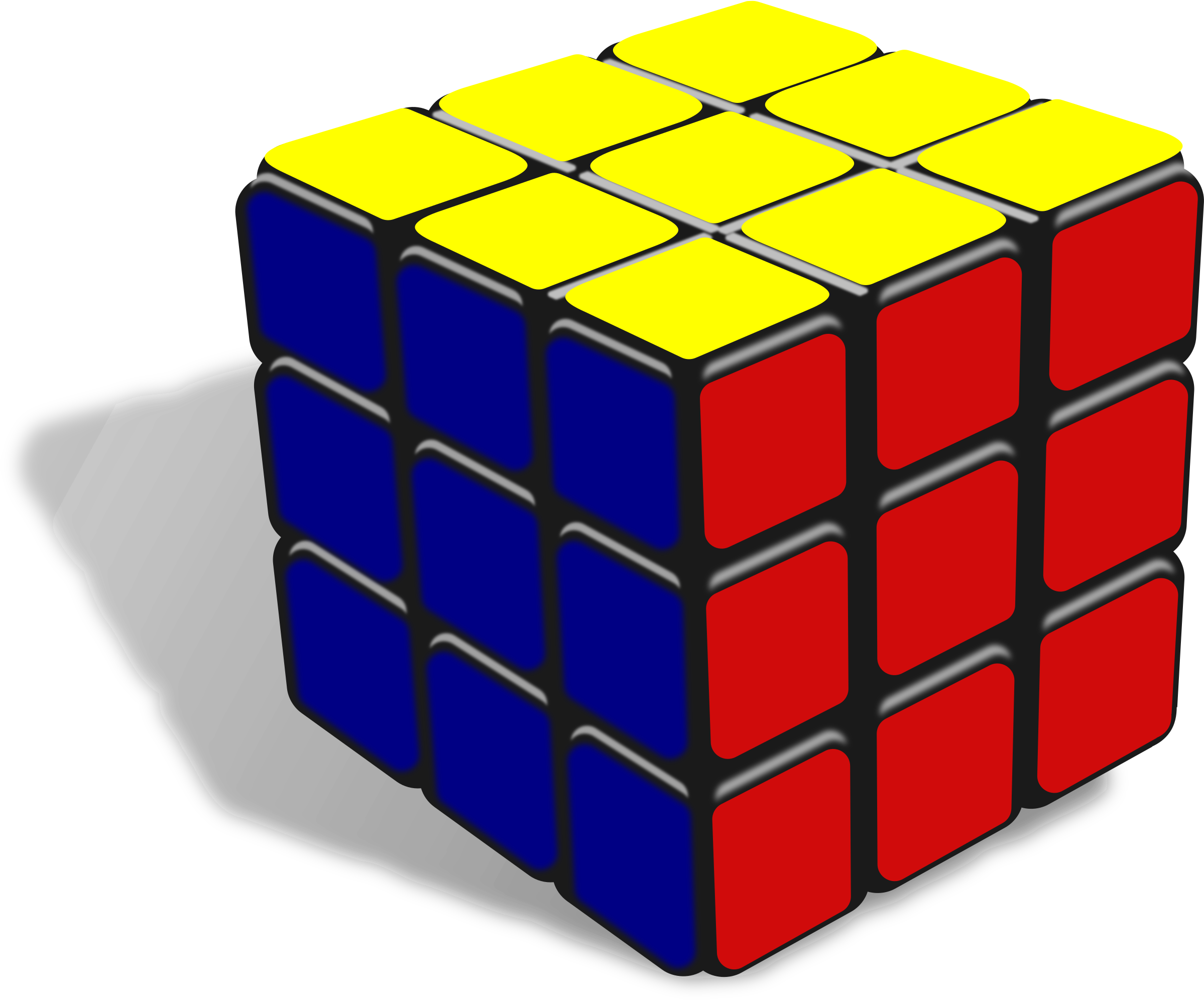 Clip Art Cube Medium Size - Rubix Cube Clip Art (2400x2063)