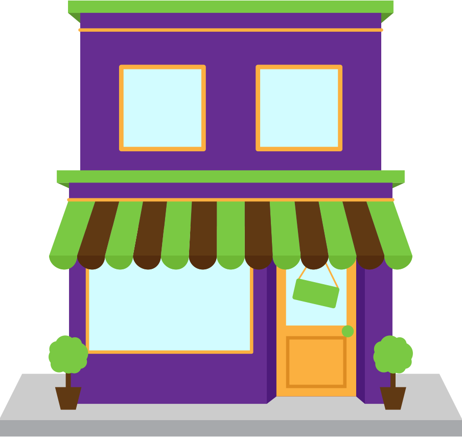 Commercial - Corner Shop Clipart (904x855)