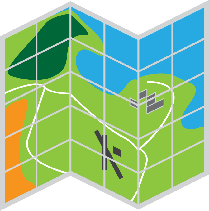 Search Clip Art Folded Map 41kb - Map Clipart Png (671x680)