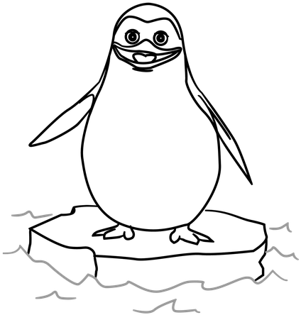 Penguin Animals How To Draw - Adã©lie Penguin (500x500)