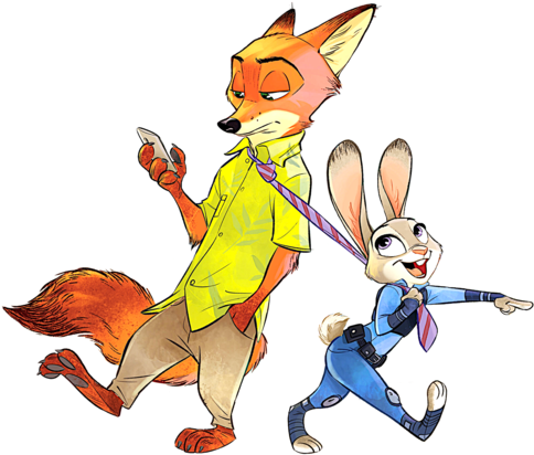 Zootopia Images Nick And Judy Hd Wallpaper And Background - Nick And Judy 2d (500x429)