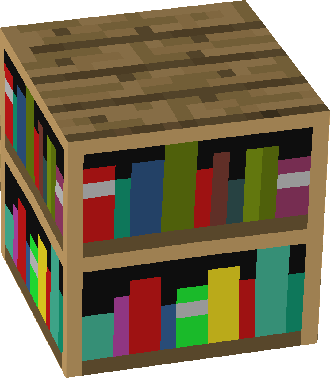 Classy Minecraft Bookcase For Bookcase Minecraft Diy - Minecraft Bookshelf Png (1076x1232)