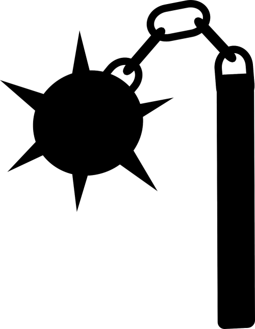 Mace,morning Star,flail,medieval Weapon,morning-star,mace - Mace Clip Art (530x750)