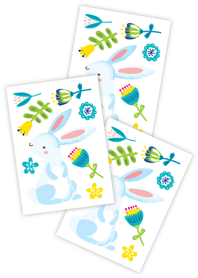 High Quality Temporary Tattoos With Cute Little Rabbit - Graphic Design (810x1080)
