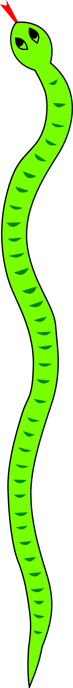Snake Clipart Long - Long Snake Clip Art (256x2400)