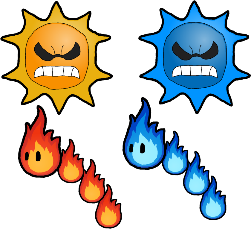 The Angry Suns And Fire Snakes By Leonidas23 - Paper Mario Fire Snake (900x800)