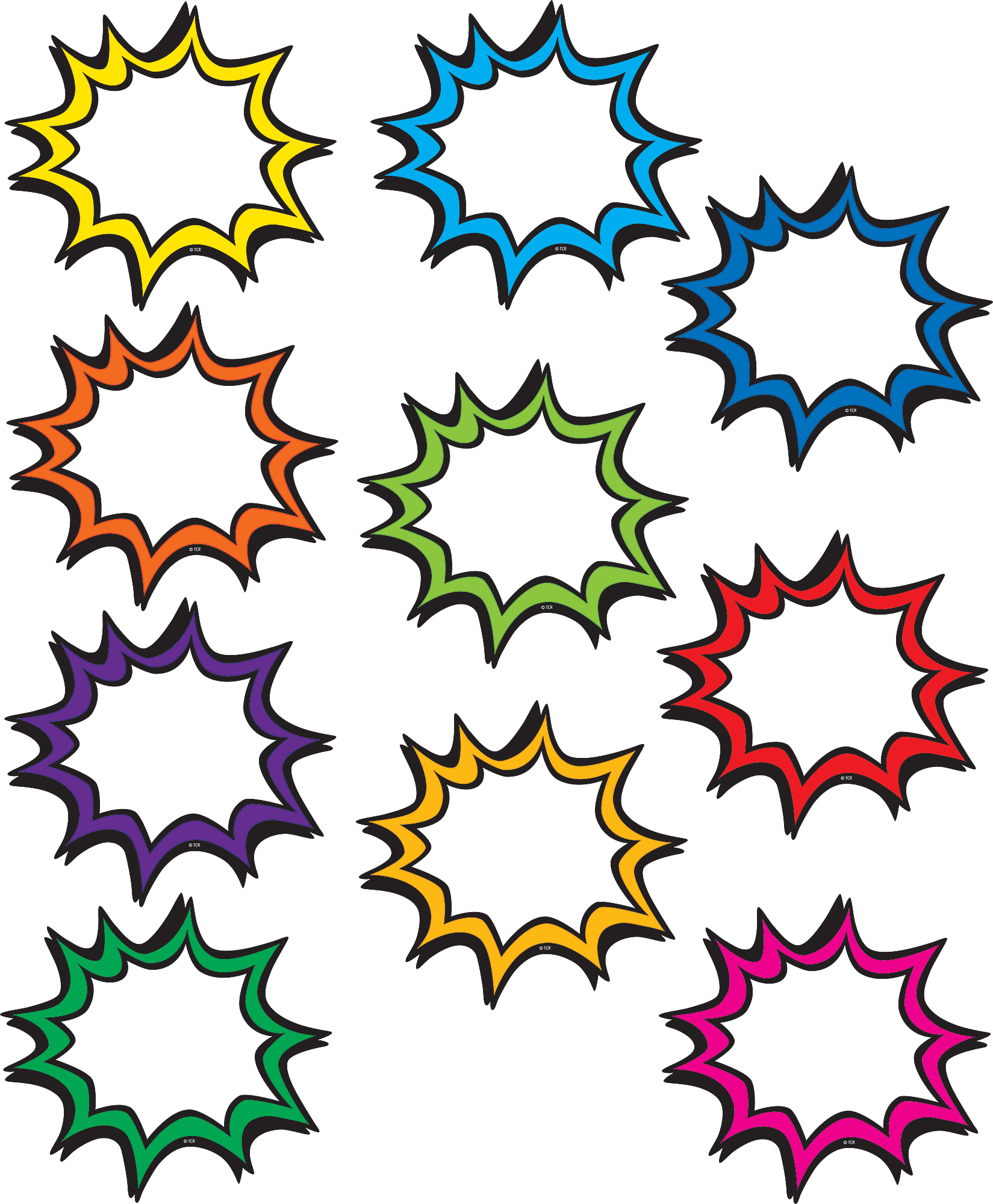 Superhero Bursts Accents - Superhero Accents (1649x2000)