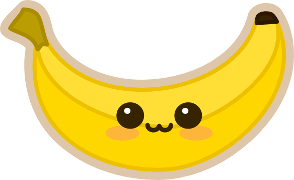 Bananabluff's Kawaii Banana By Amis0129 - Banana Kawaii (584x357)