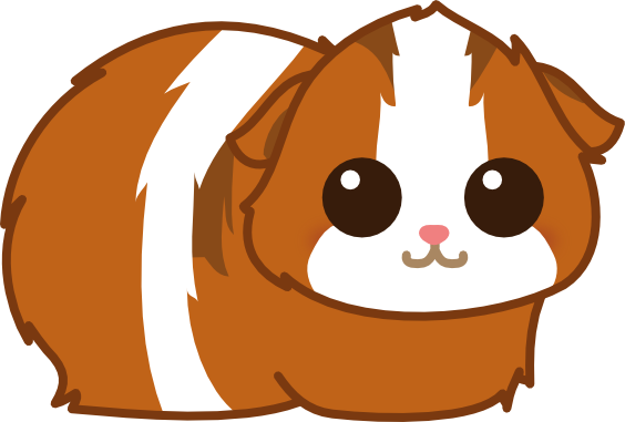 Guinea Pig Clipart Png - Cartoon Guinea Pig Png (564x381)