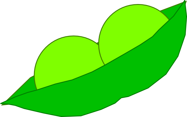 Two Peas In A Pod Hi Clipart - 2 Peas In A Pod Clipart (600x376)