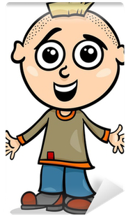 Cute Little Boy Cartoon Illustration Wall Mural • Pixers® - Żarty O Jasiu (400x400)