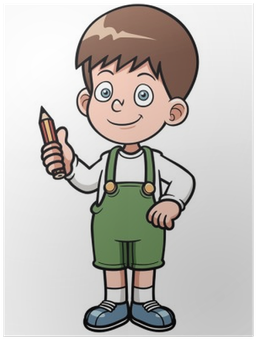 Vector Illustration Of Genius Boy Vector Poster • Pixers® - Çocuk Vektör (400x400)