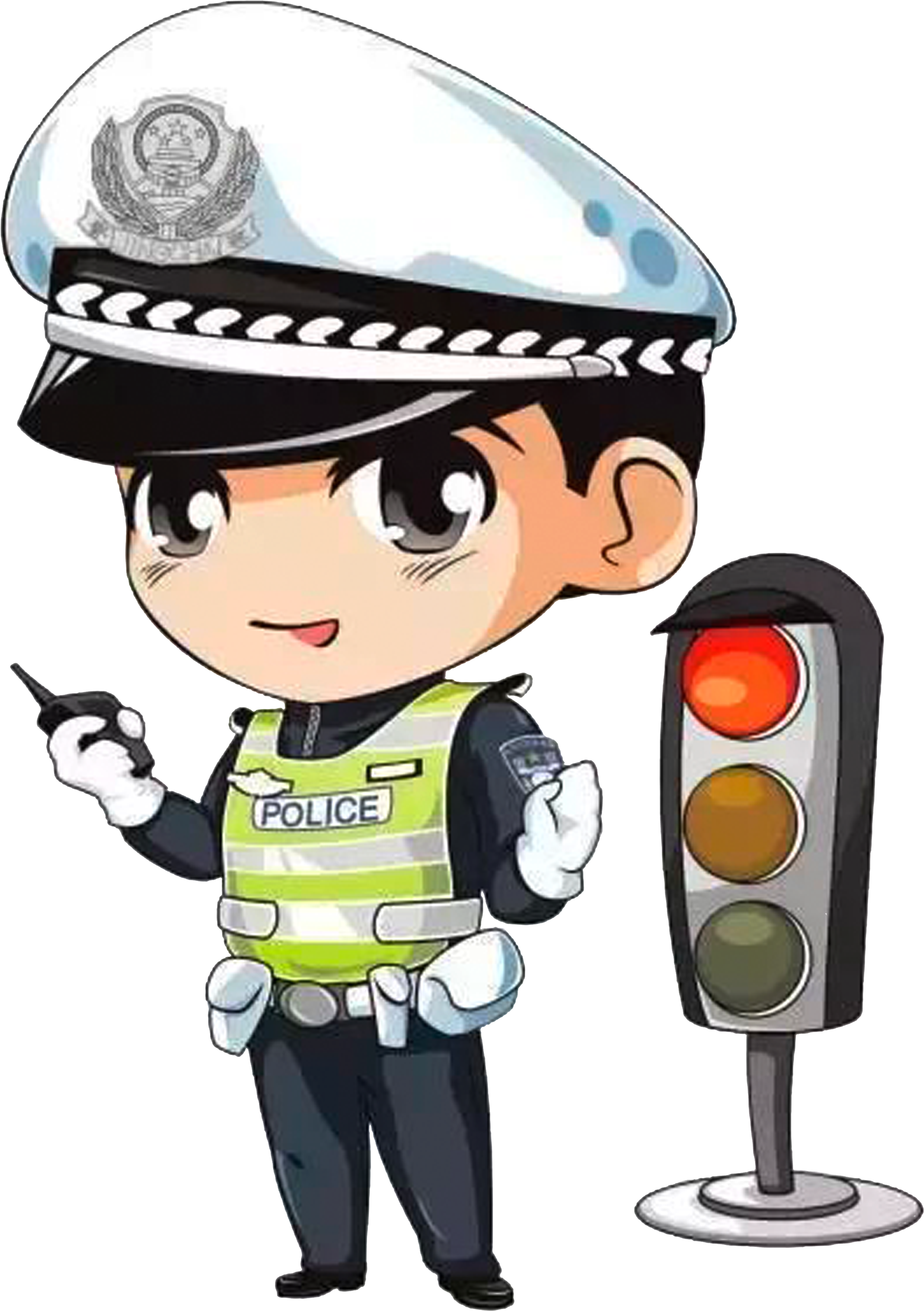 Police Officer Cartoon Traffic Police - Clipart Of Traffic Signal With Cop (5000x5000)
