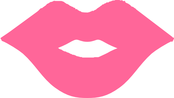 Pink Glitter Lips Clipart - Baby Pink Lips Clip Art (600x337)