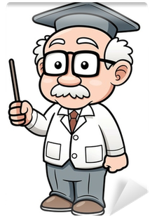 Vector Illustration Of Cartoon Professor Wall Mural - Physicist Cartoon (400x400)