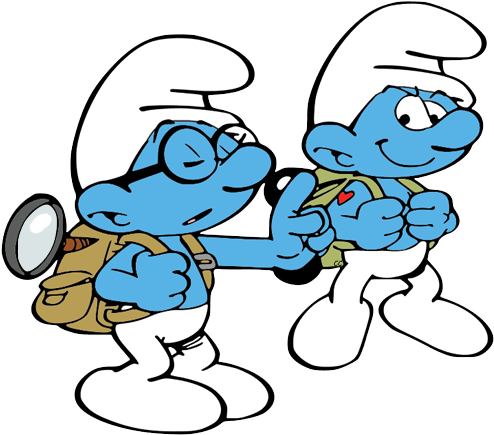The Following Images Were Colored And Clipped By Cartoon - Smurf Hefty Art (497x441)