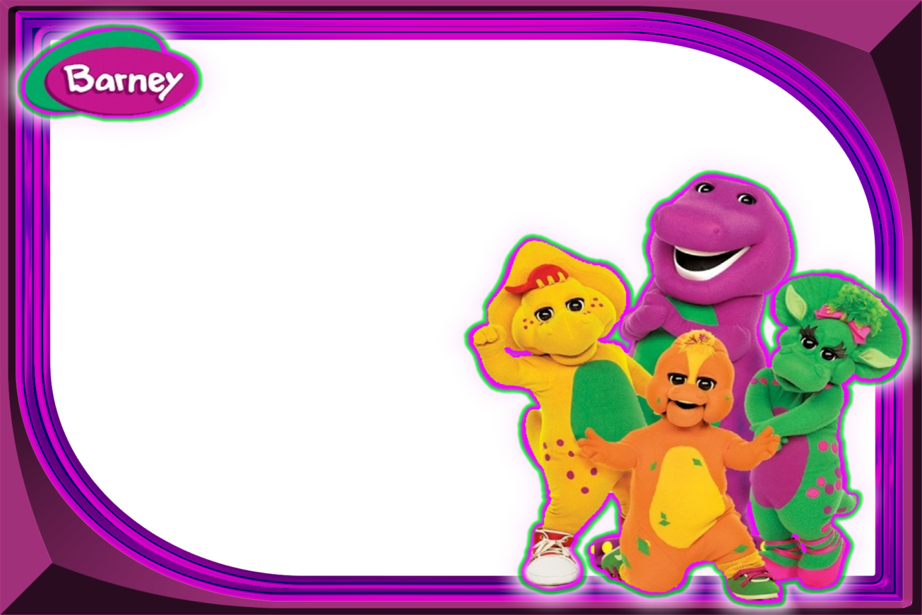 Perfect Barney And Friends Clip Art Medium Size - Barney Invitation Template (1305x870)