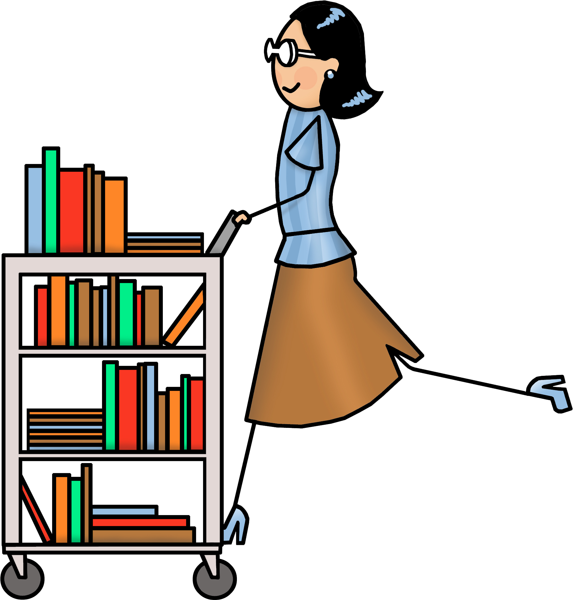 Golf Cart Clip Art Golf Cart Clip Art Free Mzayat - Library Book Cart Clip Art (3000x2400)