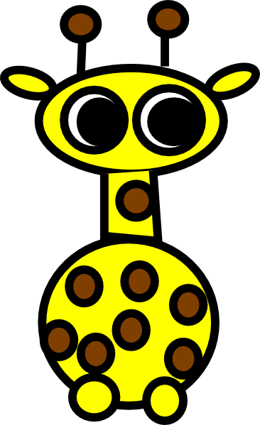 Cute Giraffe Made For My Friend Clip Art - Clip Art (366x599)
