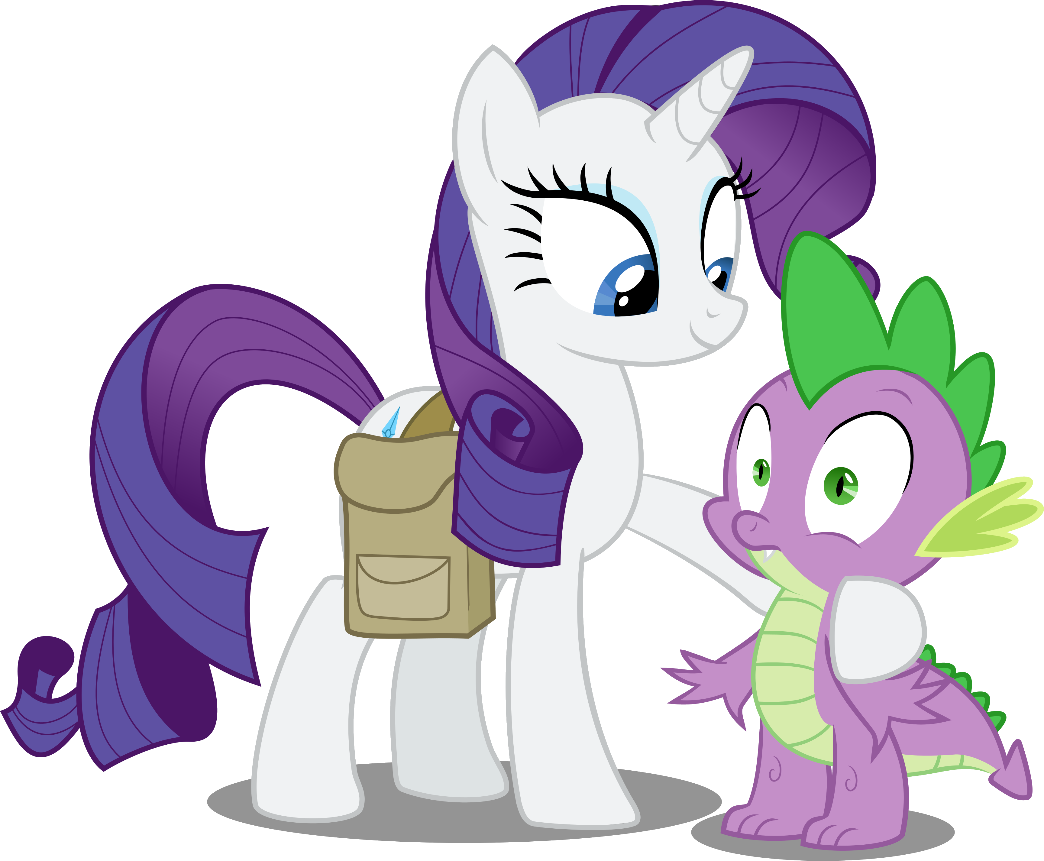 Rarity And Spike - Pony Friendship Is Magic Rarity (3455x2849)