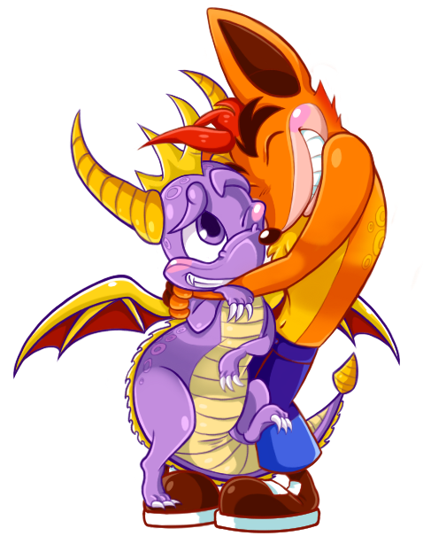 My Best Friend By 8 Bit Britt - Crash Bandicoot And Spyro Friends (519x608)