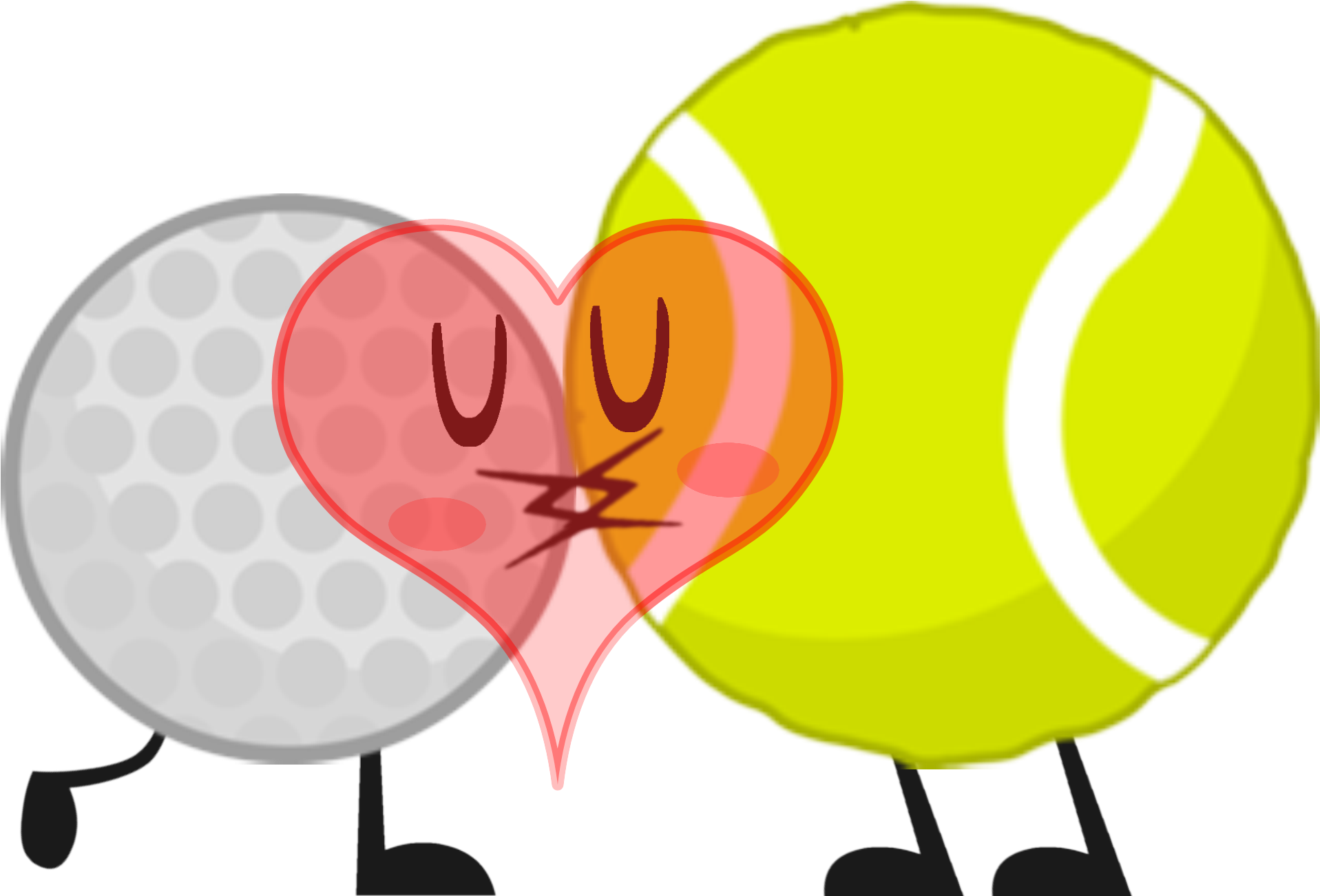 Bfdi Tennis Ball And Golf Ball - Bfdi Golf Ball X Tennis Ball (1920x1920)