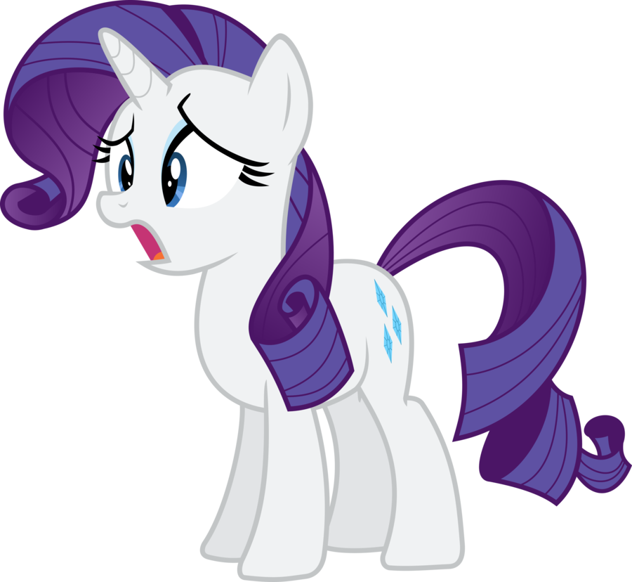 Rarity Startled Vector By Patec - My Little Pony Rarity (900x828)