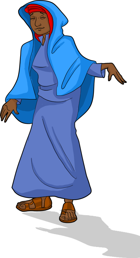 Villager Living In Capernaum During The Time Of Yeshua - Bible Women Clipart (458x843)