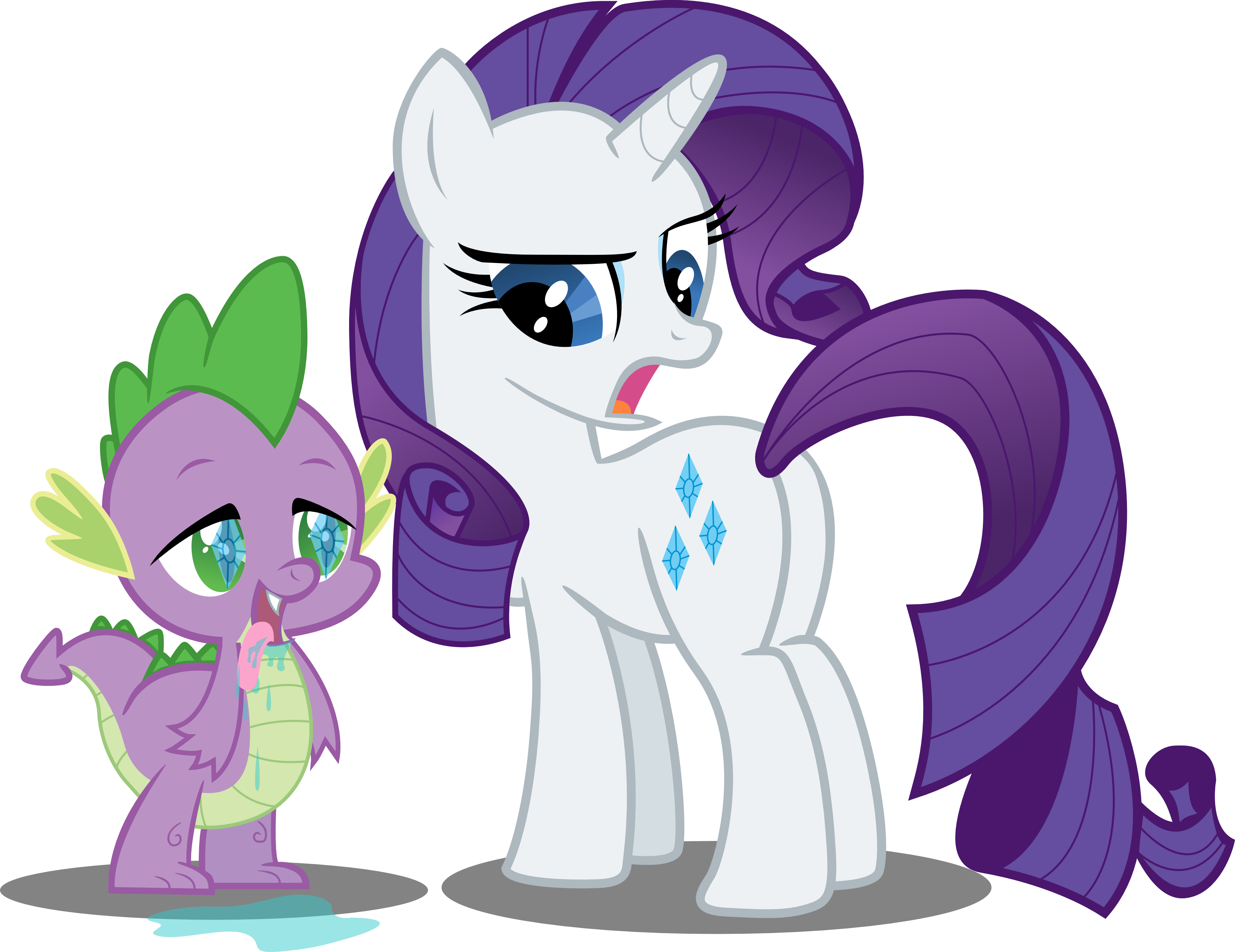 Sansbox, Drool, Plot, Rarity, Rarity Is Not Amused, - Rarity And Spike Plot (4001x3085)