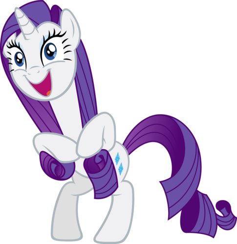 Rarity The Unicorn Wallpaper Entitled Rarity Vectors - My Little Pony Rarity Excited (485x500)
