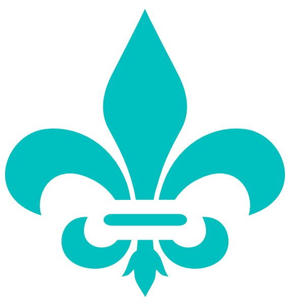Royal Blue Fleur De Lis - St Anthony Catholic School (570x598)