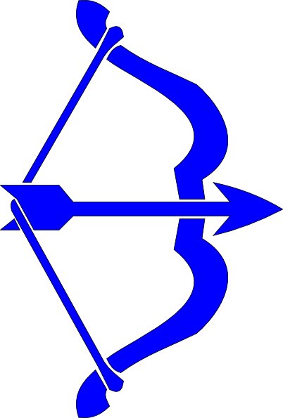 Royal Blue Bow And Arrow Clip Art At Clker - Bow And Arrow Clip Art (402x595)