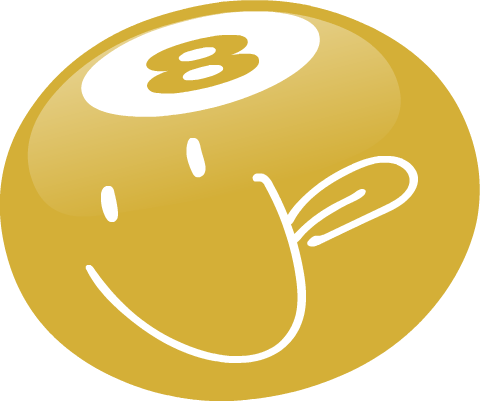 8-ball Bodygoldcopy - Yellow 8 Ball Png (480x401)