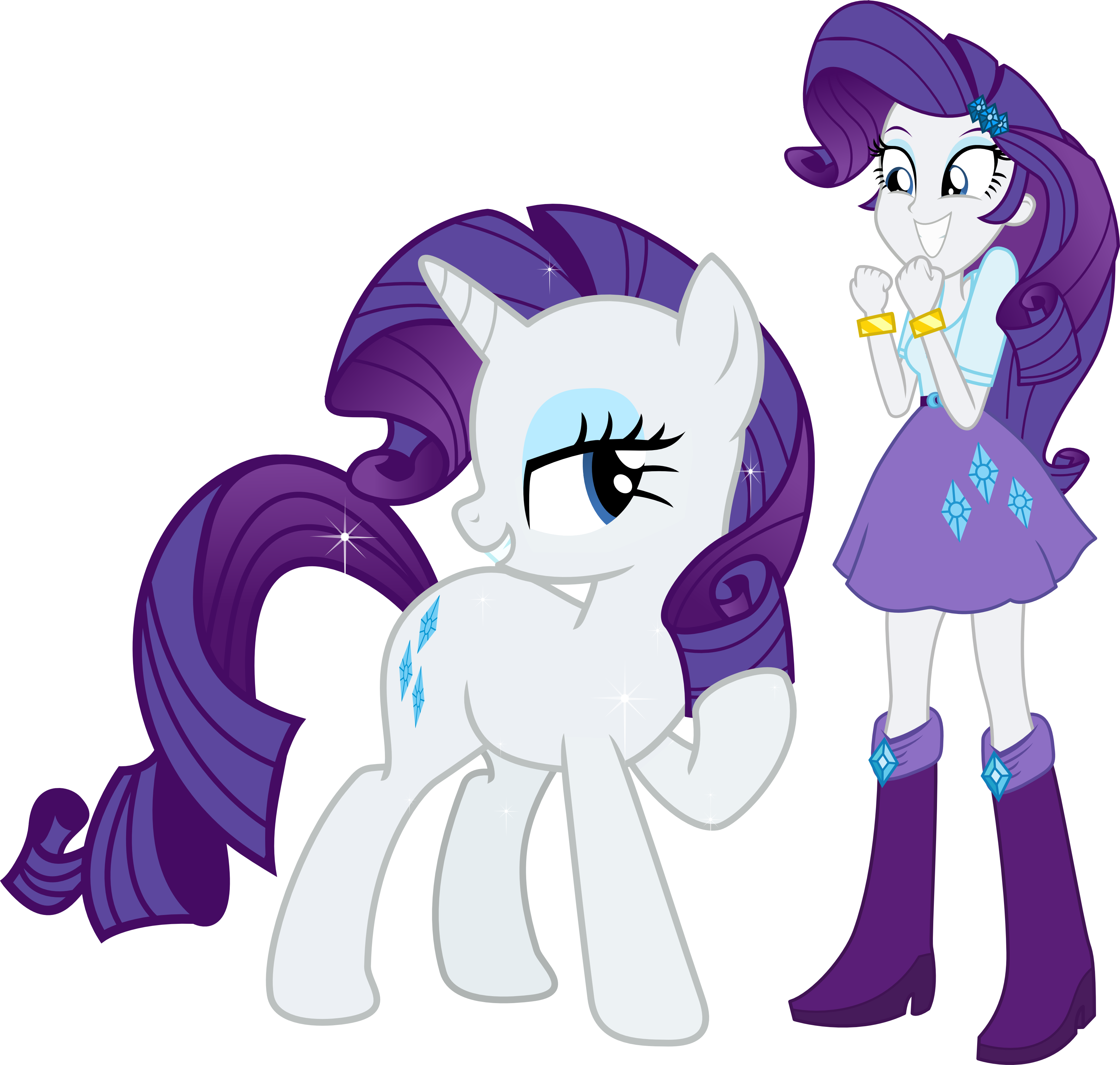 Rarity And Rarity By Vector-brony - Imagenes De Ladybug Mlp (3544x3372)