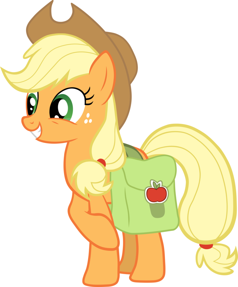 Applejack With Saddlebag Vector By Scrimpeh - My Little Pony Applejack (815...