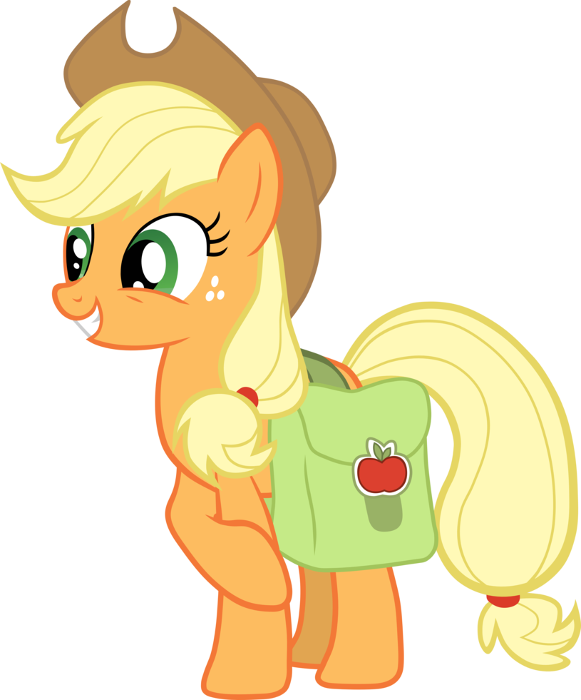 Applejack With Saddlebag Vector By Scrimpeh - My Little Pony Applejack (815x981)