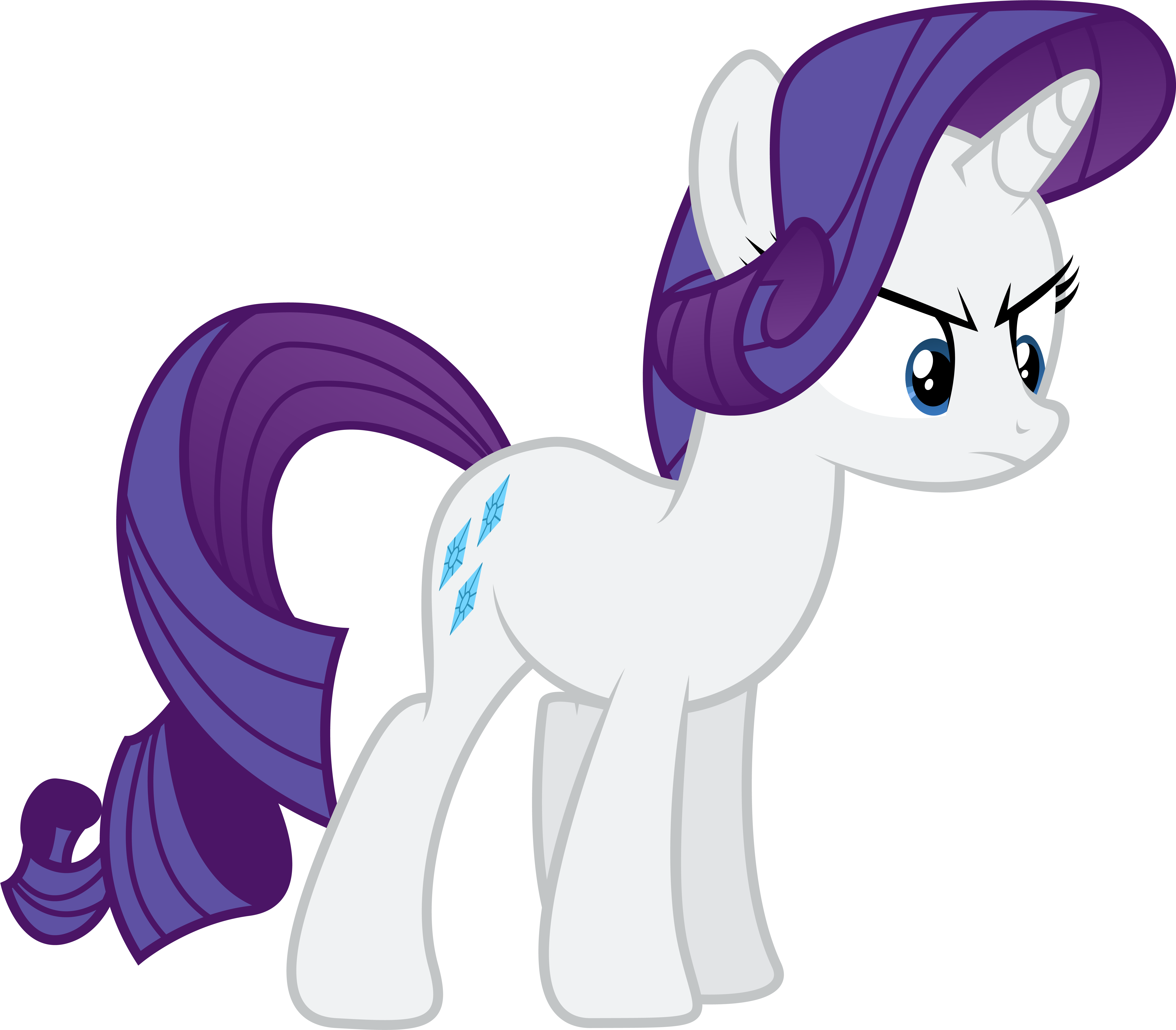 Angry Rarity Vector - My Little Pony Friendship Is Magic Rarity (6867x6400)