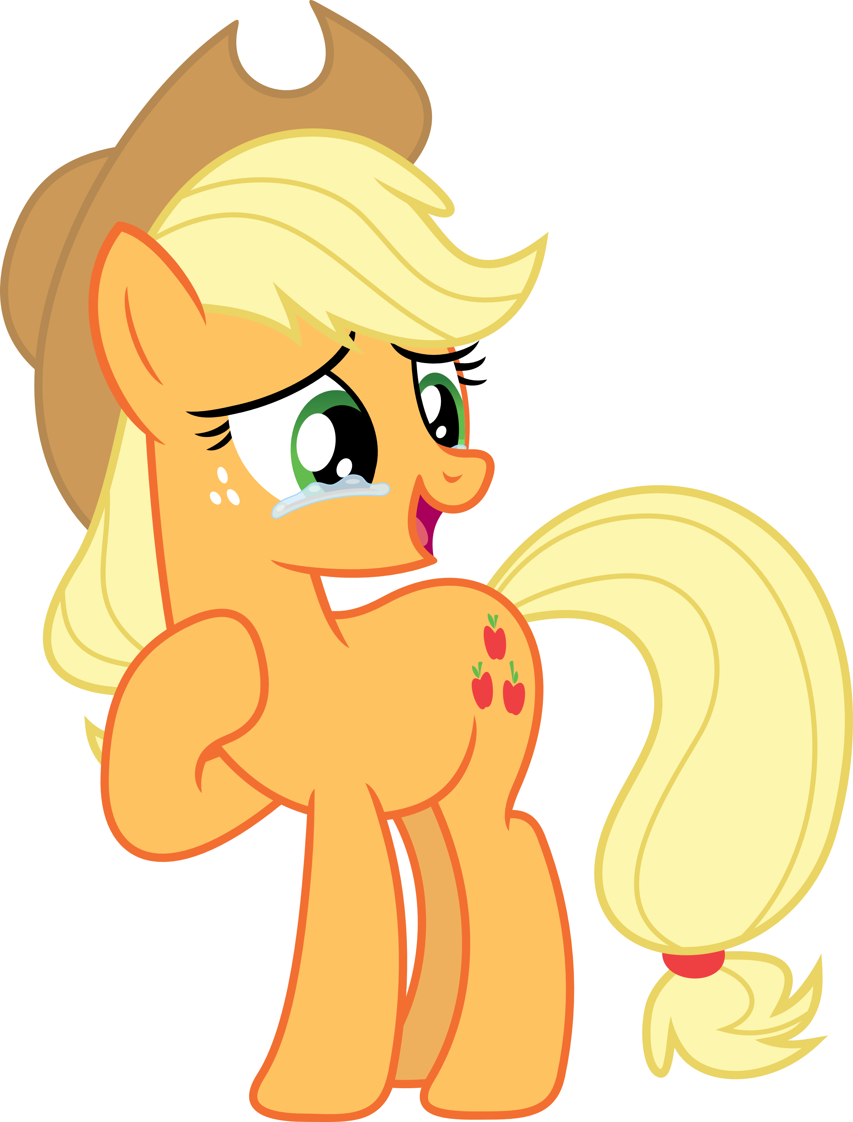 And They Say Applejack Cries On The Inside By Porygon2z - Applejack Crying On The Inside (2722x3582)