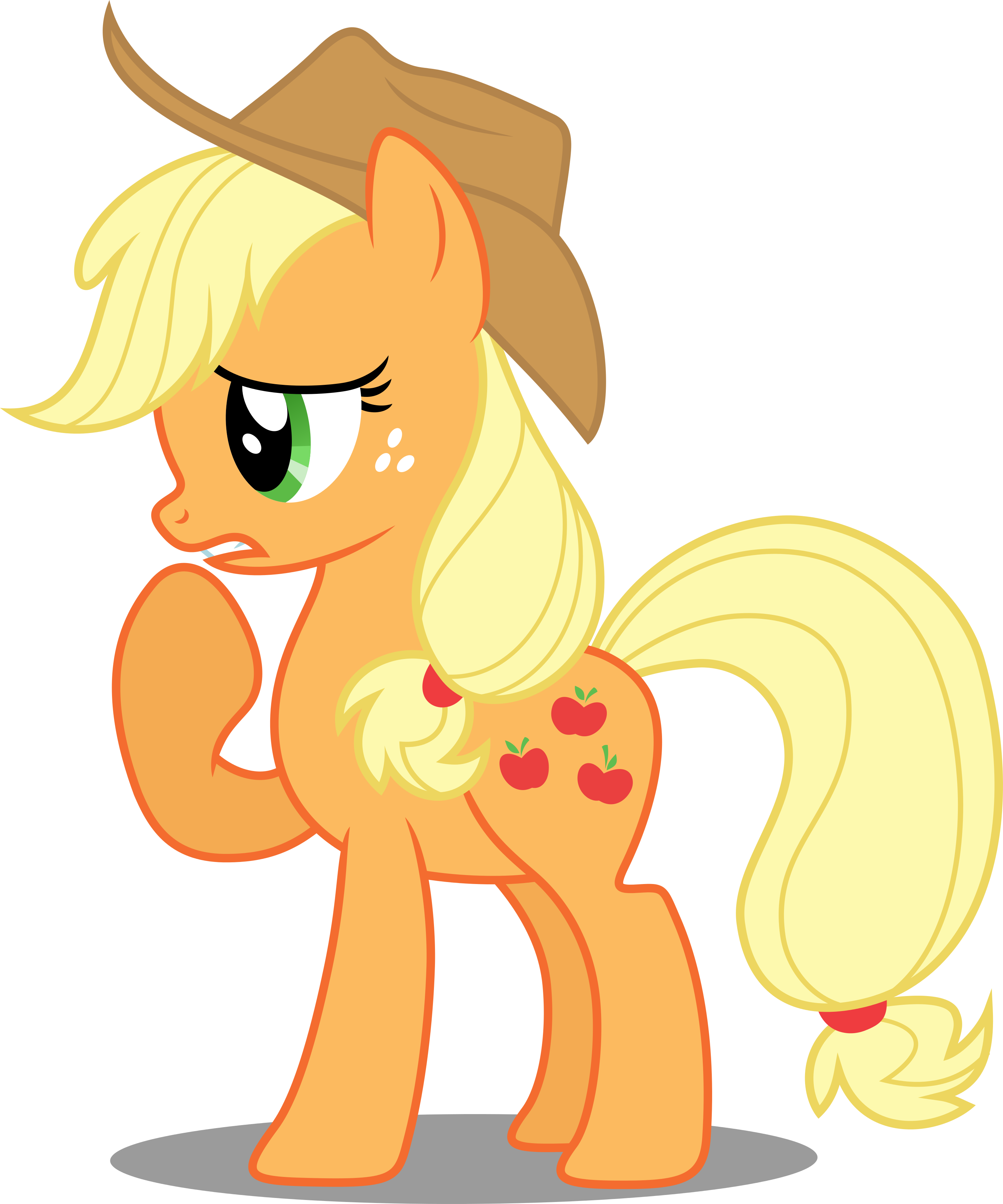 Vector - Mlp Applejack Sad (3000x3601)