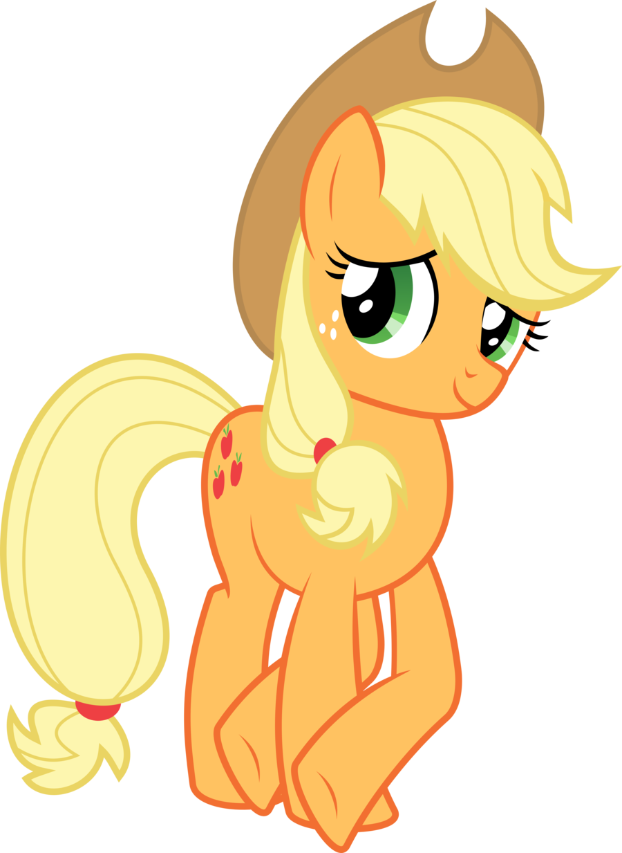 Applejack Legs Crossed Vector By Almostfictional - Mlp Vector Applejack (900x1233)