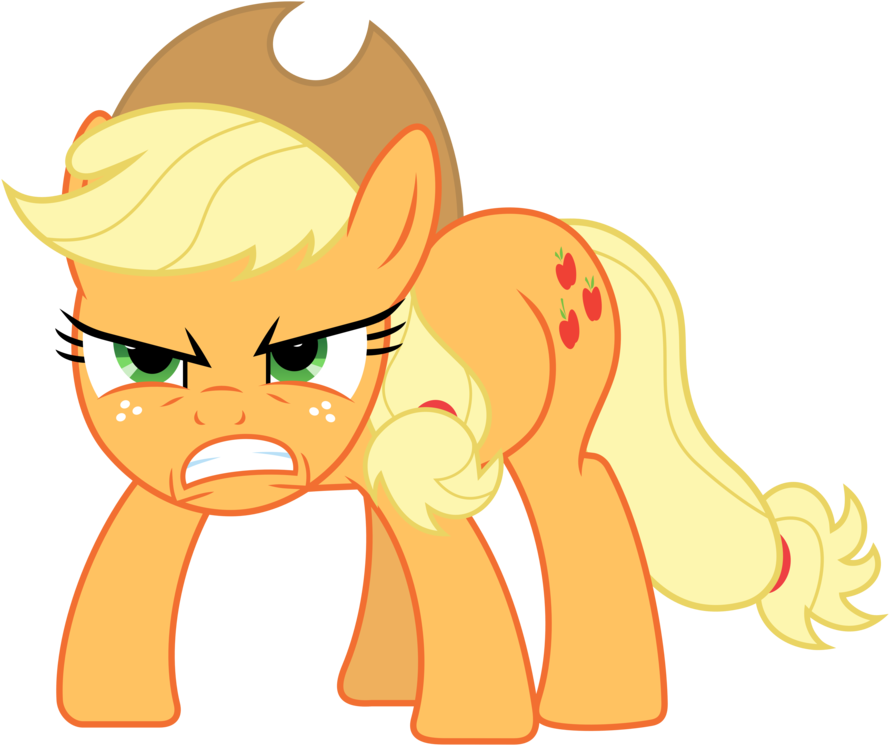 Angry Applejack - My Little Pony Applejack Angry (900x756)