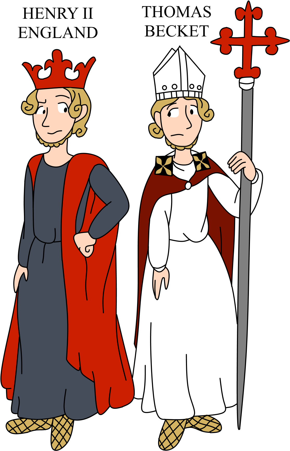 Henry Ii And Thomas Becket Version One By Wertyla - Henry Ii And Thomas Becket (1170x1800)