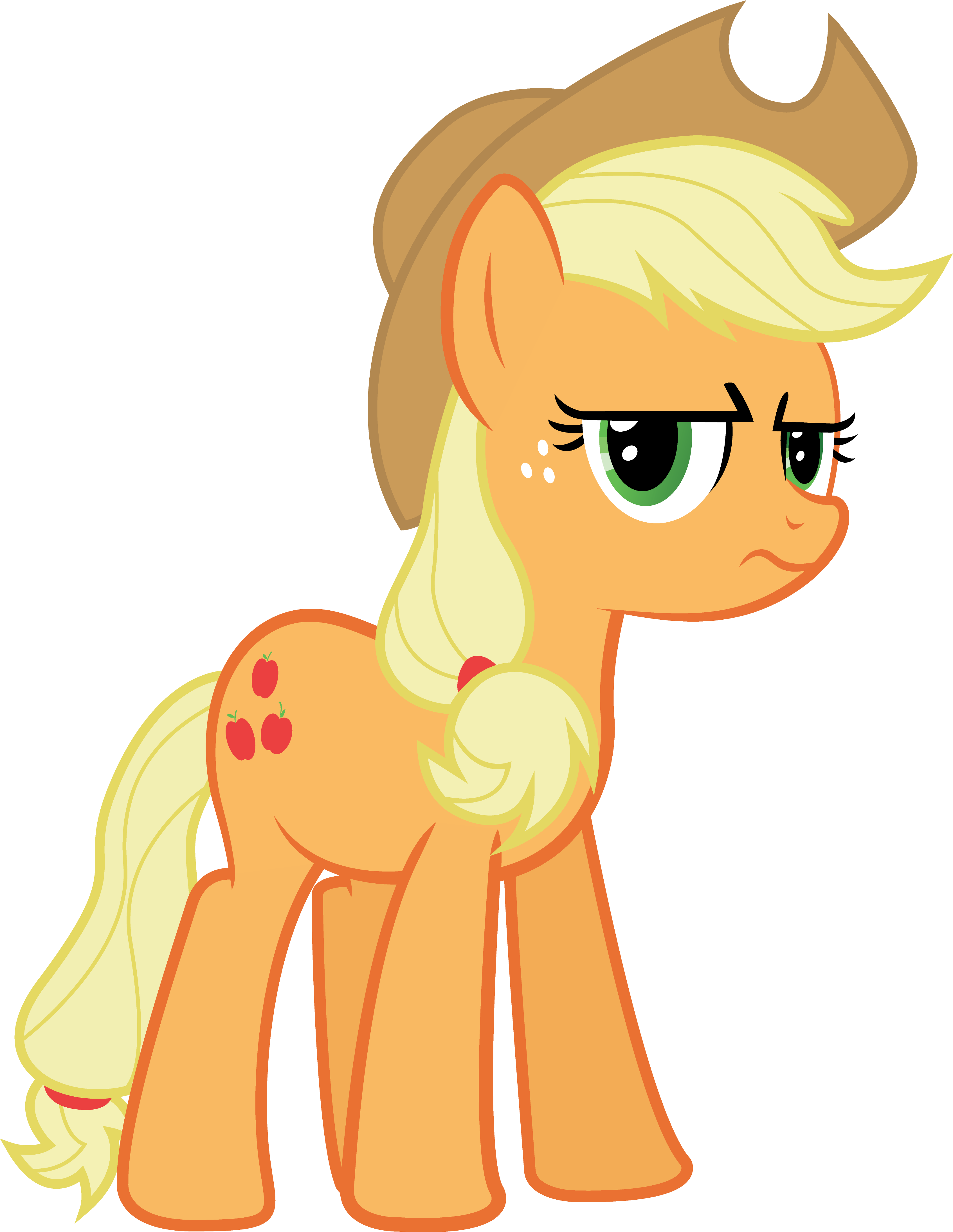 Applejack Is Not Amused By The-crusius - My Little Pony Cartoon (3388x4378)