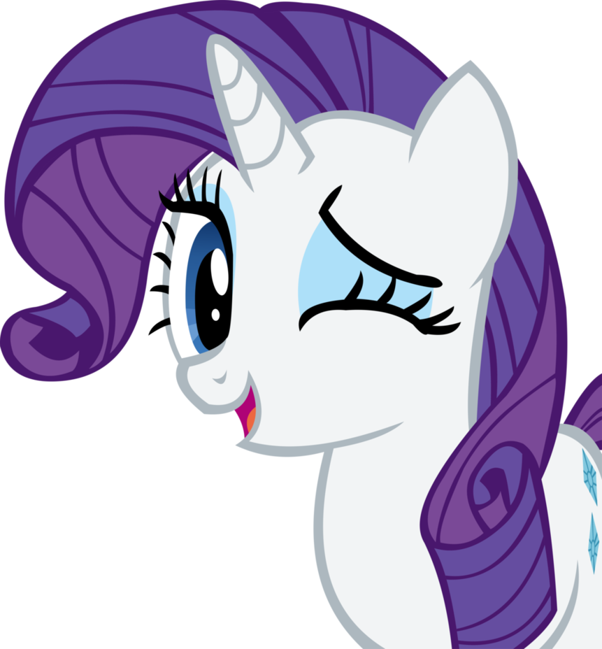 06 Winking By Cyanlightning - Rarity Vector 06 (861x928)