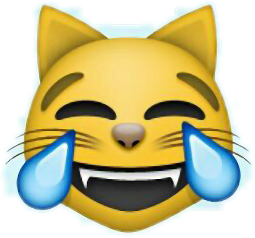 Emoji Cat Funny Happy Laugh Kjapa Riverdale Lol Swag - Laughing Crying Cat Emoji (524x490)